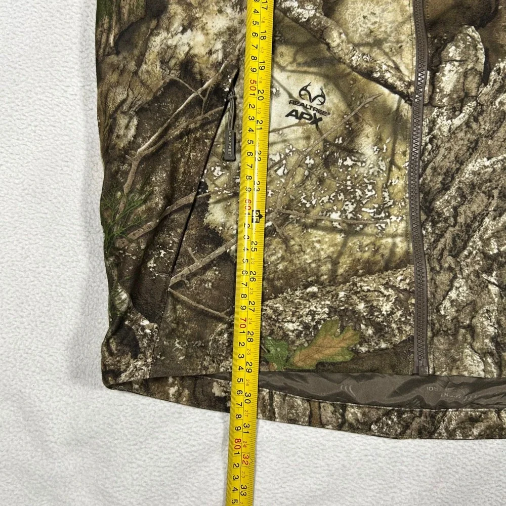 Realtree APX Hunting Jacket Mens Medium Camo Scent Control Hooded Full‎ Zip 2100